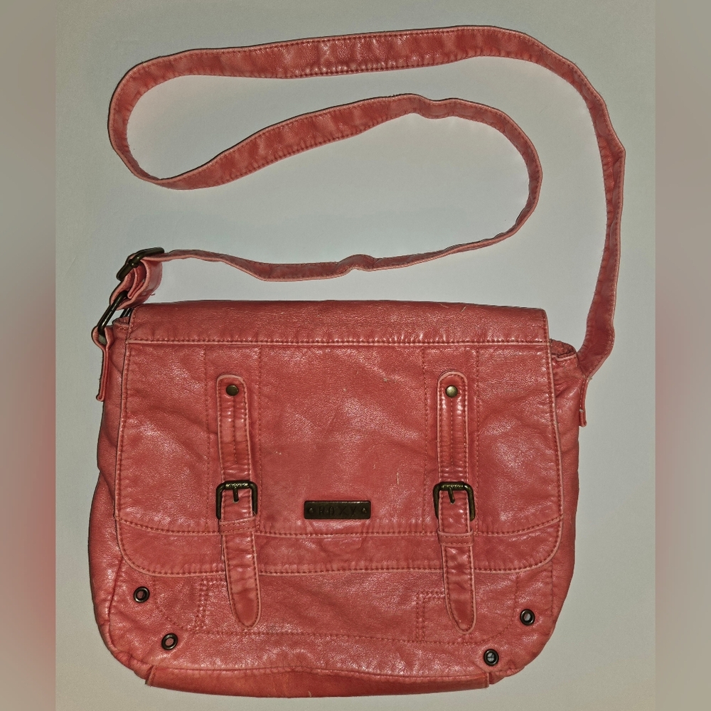 Roxy Y2K Coral Pink Crossbody Messenger Bag